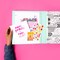 Avery Mini 3 Ring Binder, Holds 5.5" x 8.5" Paper, 1" Round Rings, 175-Sheet Capacity, 1.4 Inch Wide Spine, Watercolor Rainbow Design (18713)